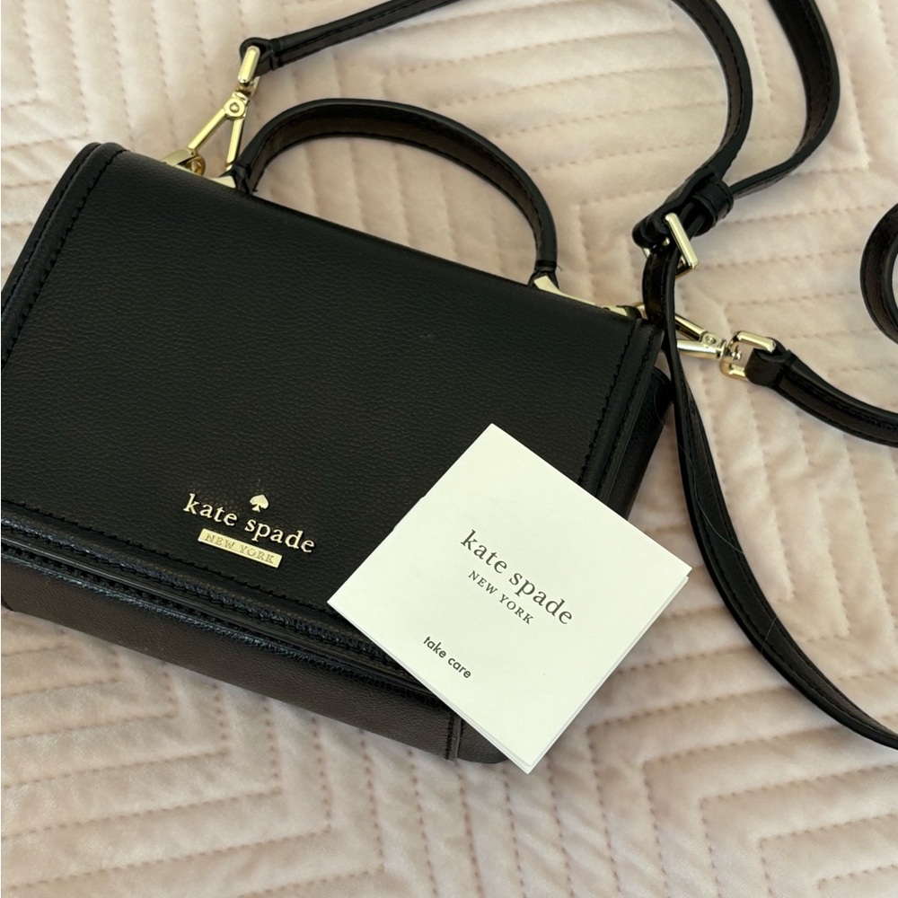 Kate Spade Black Crossbody with Gold Hardware